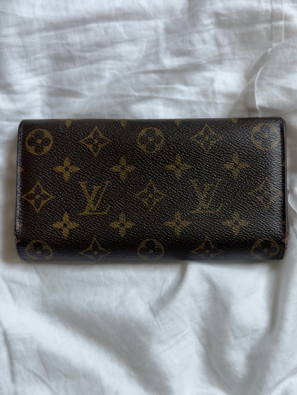 Louis Vuitton Canvas Monogram Sarah Long Card Coin Snap Wallet * Read* Authentic - Picture 2 of 10